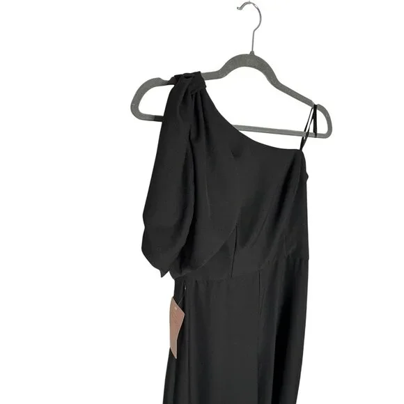 NWT BHLDN Windham One Shoulder Black Jumpsuit-sz 6